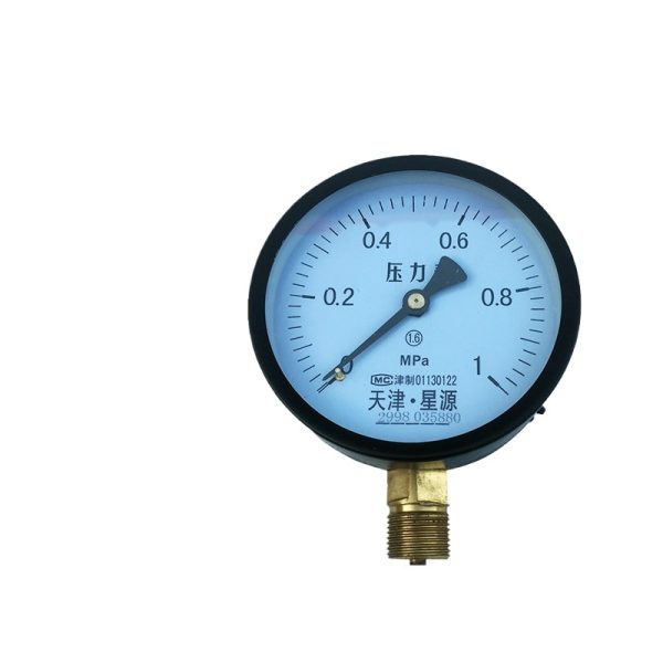 Y-100 Radial Pressure Gauge 0-1 MPa for Water, Air, HVAC Systems