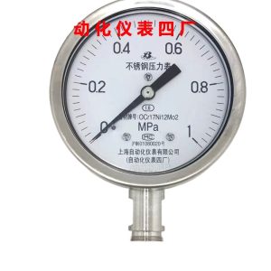 Shanghai Automation Instrumentation Factory Stainless Steel Pressure Gauge Y-100BF (0-1 MPa, 1.6 Accuracy) for Industrial HVAC Systems