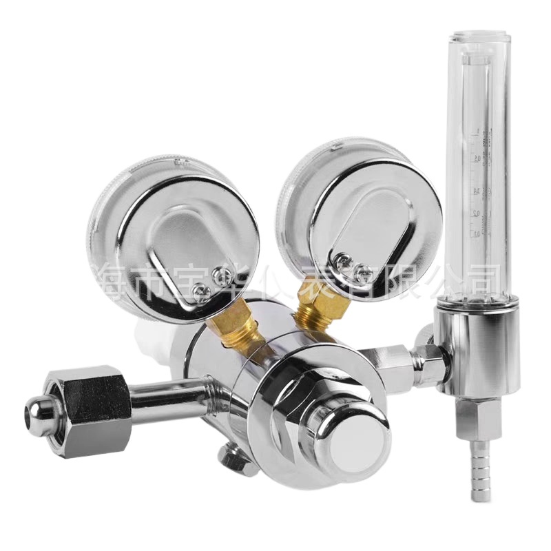 All-Copper Dual-Stage Pressure Reducer for Mixed Gas Standard Calibration, 25 MPa Pressure Gauge - Image 2