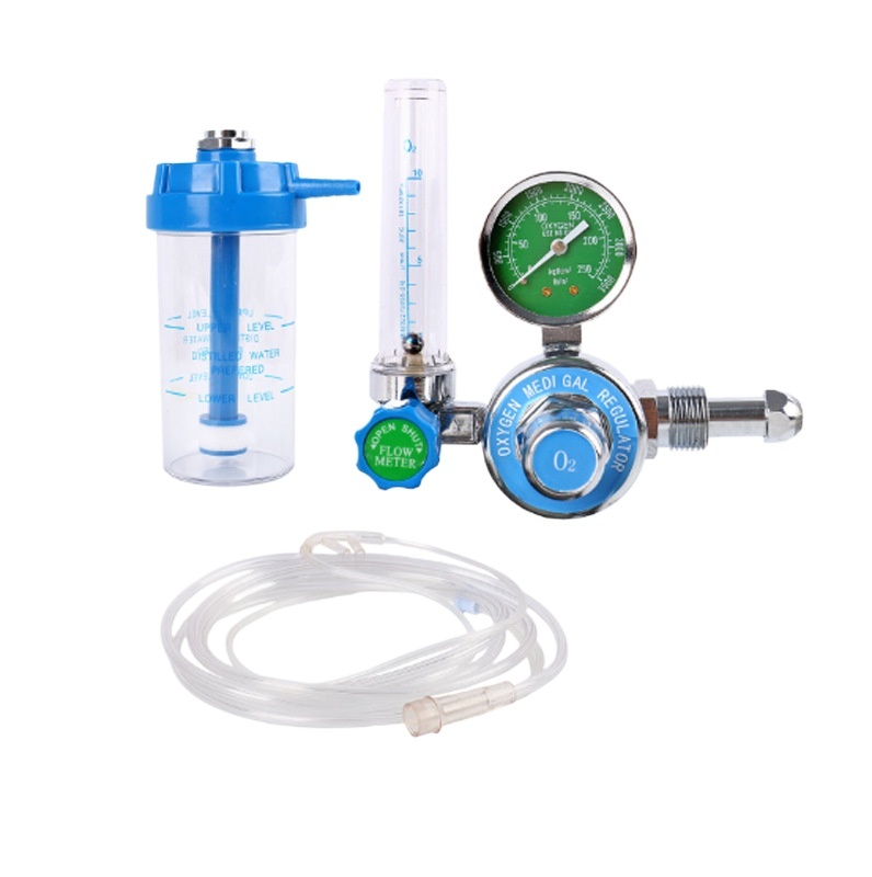 Medical Oxygen Regulator with Flow Meter (0-15 L/min) and Humidifier Bottle, CGA540 Inlet For Oxygen Tank - Image 2