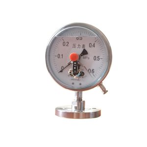 Membrane Pressure Gauge Stainless Steel Vibration-proof Electrical Contact Pressure Gauge YNBX150MF (0-0.6 MPa, 1.6 Accuracy, 150mm Dial)