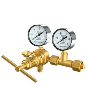 ProVoy High Pressure Gas Regulator YQD-370 (6-25MPa) Dual Gauge for Nitrogen Oxygen Hydrogen Helium Argon CO2 and Non-toxic Mixed Gases