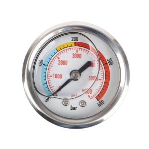 Industrial Pressure Gauge Stainless Steel Case Copper Core Glycerin Filled Shockproof Pressure Gauge Y50 (0-60MPa/0-6000psi)