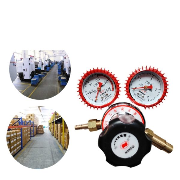 Hongqi YQE-03 Acetylene Pressure Reducer YQAR-731L Argon Oxygen Inhaler Regulator - Gambar 2