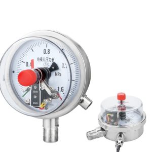 KAIXUAN YXC100BF Stainless Steel Electrical Contact Pressure Gauge 0-1.6MPa 380V 30VA AC/DC for Water Gas Oil Hydraulic Systems