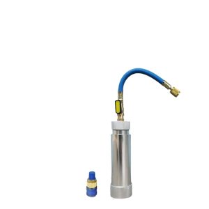 Automotive A/C Refrigerant Charging Can Tap Dispenser Tool Kit with Low Pressure Direct Connection for Car HVAC Systems