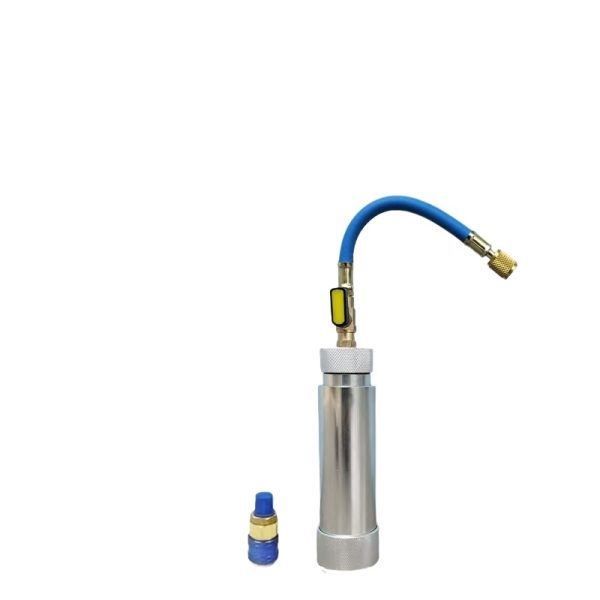 Automotive A/C Refrigerant Charging Can Tap Dispenser Tool Kit with Low Pressure Direct Connection for Car HVAC Systems