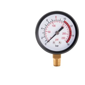TONGHE Radial Pressure Gauge (0-16 bar/0-230 psi, G1/4 Thread) - High Precision Water Filter Pressure Meter