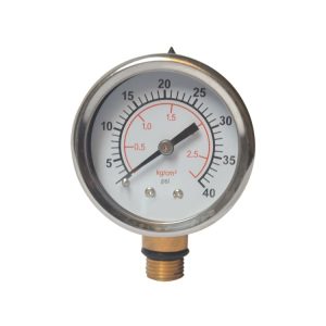 精艺 YBN50 Radial Sand Filter Pressure Gauge (0-40 kg/cm² or 0-40 psi range) for HVAC and Pool Systems