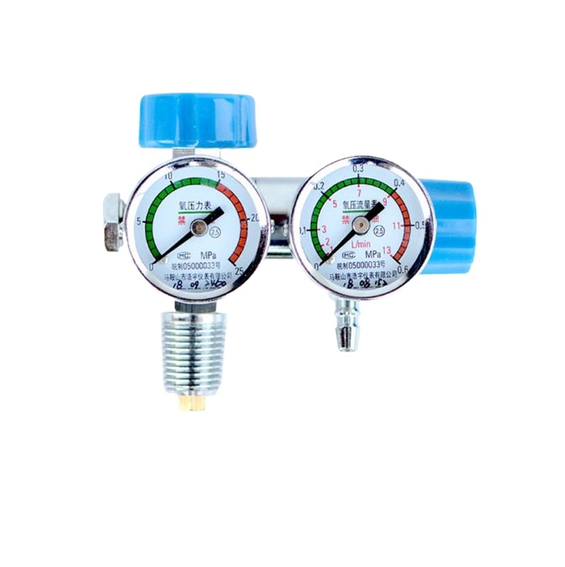 Oxygen Pressure Regulator QF-2 Dual Gauge (0-25MPa Pressure / 0-0.6MPa Flow) for Oxygen Cylinder Tank - Image 4