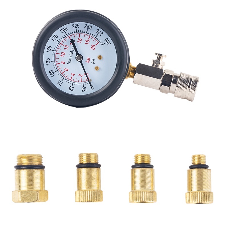 Automotive Engine Cylinder Pressure Gauge Kit (0-300 PSI / 0-20 Bar) for Gasoline, Motorcycle, Car Engine Compression Test - Image 3