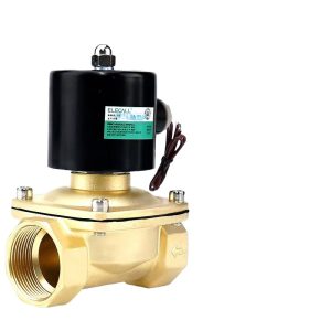 2W Series Brass Solenoid Valve Normally Closed (NC) Water Air Oil Valve for HVAC Systems, Prevents Overheating & Leakage