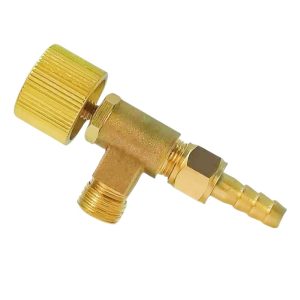 Full Copper T-Valve Gas Flow Control Switch for Argon Arc Welder 191 Pressure Reducer Gauge Head Parts