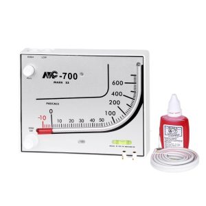 MC-700 Red Oil Differential Pressure Gauge (0-700Pa) for Cleanrooms & Farms, Replaces M 700 PA Manometer