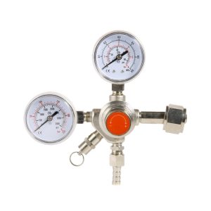 Durable CO2 Pressure Regulator with Dual Gauges (0-0.5 MPa / 0-250 psi) for Draft Beer Machines, Replaces CO2-13H