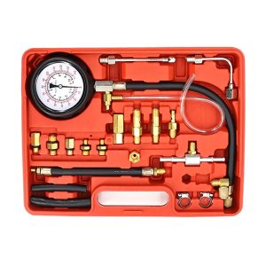 TU-114 Fuel Pressure Gauge Test Kit (14 Pieces) for Automotive Engine Diagnostics & Repair