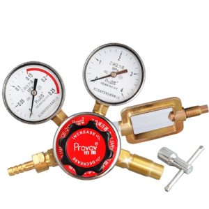 Pressure Regulator Acetylene Gauge YQE-213 (0.25*4MPa) - Provov All Brass Body