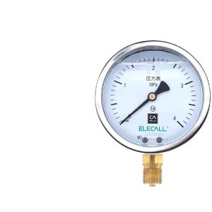 ELECALL YTN-100/YN100 Shock-Resistant Pressure Gauge (0-4MPa, Radial Connection, 100mm Diameter) for Water/Oil/Gas Measurement
