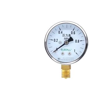 ELECALL Y-60 Radial Pressure Gauge (0-1 MPa, 2.5 Accuracy) for Water Oil Gas Systems - Replaces ZL2212283