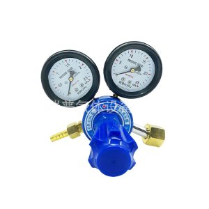 REPOWER OR-03K Oxygen Pressure Reducer G5/8 Dual Gauge Brass Regulator Anti-Fall Oxygen Pressure Gauge for Welding Cutting