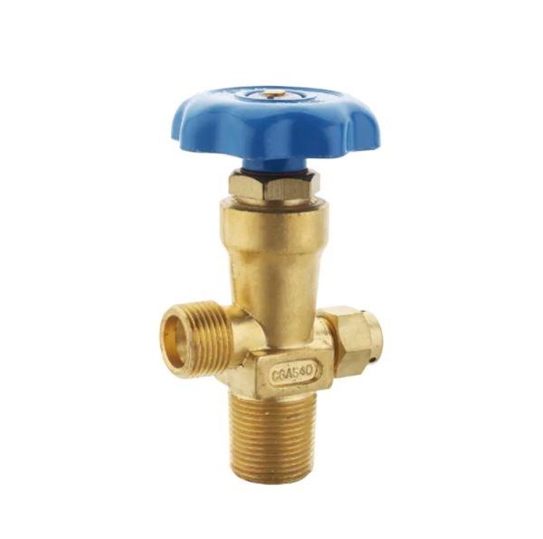 Oxygen Cylinder Valve QF-2C WP15 Brass for Gas Regulators - Imej 2
