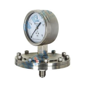 Stainless Steel Diaphragm Pressure Gauge YPF-150H/YPF-150B (150mm Dial, -60-0-60KPa, M20*1.5 Thread) for Industrial HVAC Systems