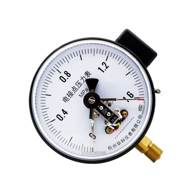 YXC150 Radial Electric Contact Pressure Gauge 1.6MPa Water/Air/Oil/Liquid Pressure Controller for HVAC Systems Replaces YXC150-1 - Gambar 2