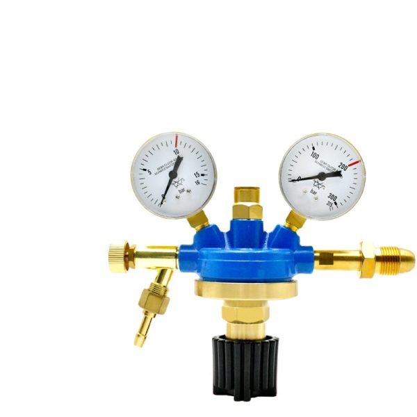 Industrial Oxygen Pressure Reducer (0-16 bar, 0-315 bar) with Dual Gauges