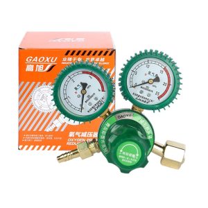 GAOXU YQY-08 Oxygen Pressure Regulator with Anti-Vibration Leather Case for Gas Welding Cutting