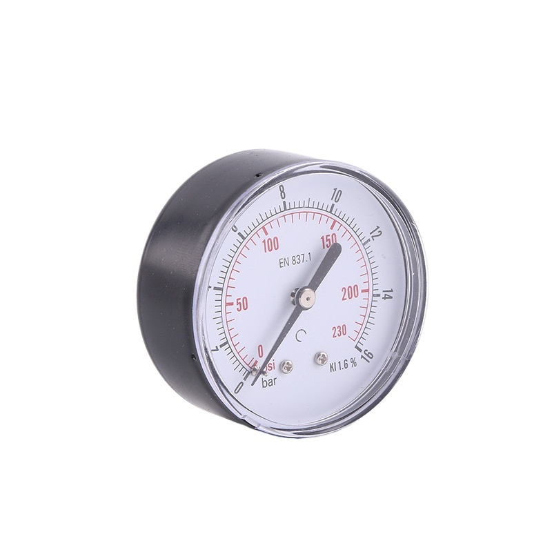 Axial Pressure Gauge 63mm Brass Connector Pressure Meter ABS Plastic Case Snap-in Standard Pressure Gauge for HVAC Systems - Image 2