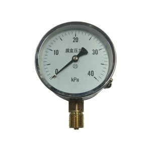 Stainless Steel Diaphragm Pressure Gauge YE-100 (0-40kPa) with M20*1.5 Radial Connection, 100mm Dial, for Micro Pressure Systems