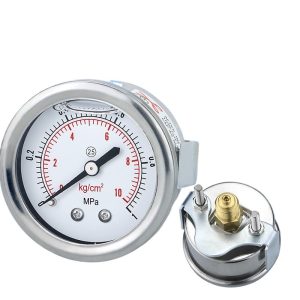 YN50Z Axial Vibration-Proof Pressure Gauge (0-10 MPa, 2.5 Accuracy) Panel Mount with Accessories, Replaces YN50ZK