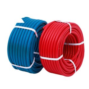 DEQIANG Double-Layer Oxygen Acetylene Hose (Red & Blue) for Welding & Cutting, All-Season Soft & Puncture Proof