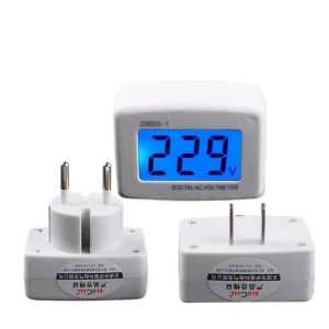 Plug-in AC Digital Voltmeter DM55-1 (220V) for Home and Industrial Use