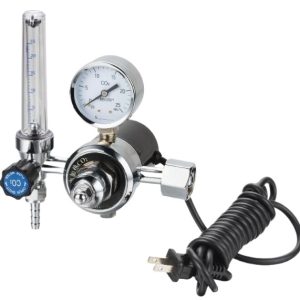 Heated CO2 Gas Regulator with Flow Meter (0-25 MPa) G5/8 Brass Pressure Reducing Valve