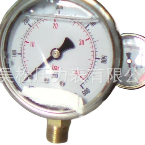Durable Oil-Filled Pressure Gauge (0-20bar/0-300psi, Radial/Axial Connection) for HVAC Systems - Image 2