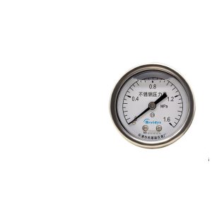YNBF50Z Stainless Steel Pressure Gauge Axial Shock-Proof Pressure Meter 1.6MPa for Water & Air Pressure Washer