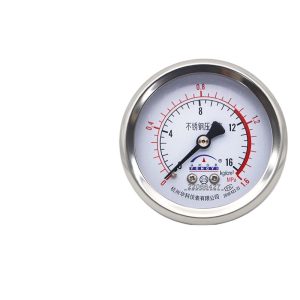 Hongke Yongyi Y60ZBF Axial Stainless Steel Pressure Gauge Water Oil Gas Manometer 0-1.6MPa 60mm Dial