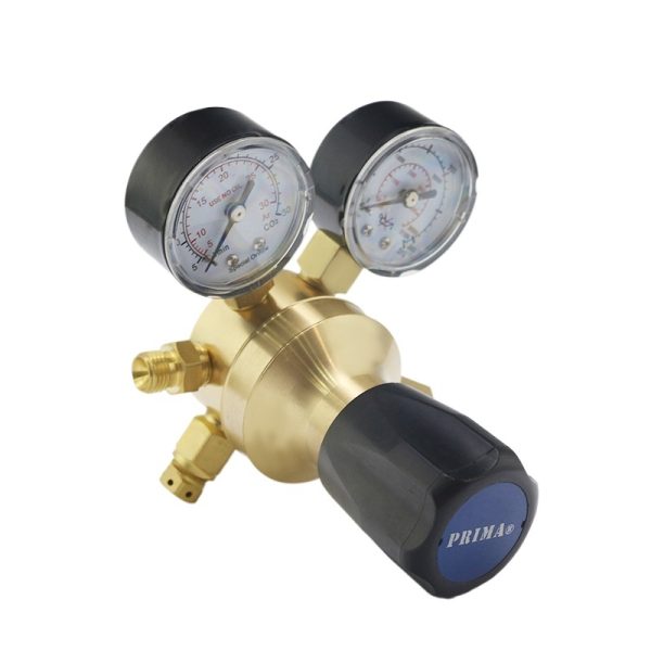 PRIMA Argon Gas Pressure Regulator Dual Gauge Brass Heavy Duty for Welding and HVAC Systems - Imagem 2