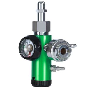 Medical Oxygen Pressure Regulator with Flow Meter (0-15 L/min) for Anesthesia Ventilator, Compatible with Standard/German/British Connectors