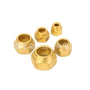 Forged Thickened Copper Hex Nut for HVAC Refrigeration & Air Conditioner Pipe Connection (φ6.35, φ9.52, φ15.88, φ19.05) Replaces Standard Compression Nuts