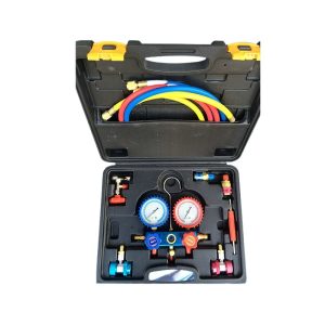 Precision Anti-Vibration Anti-Collision Refrigerant Gauge Set (0-350pal, 0-500pal, 1.6 Accuracy) for Automotive AC HVAC System