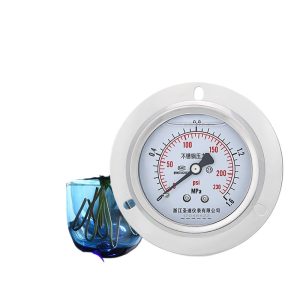 YN60ZTBF Stainless Steel Pressure Gauge (0-1.6MPa, 60mm Dial, Axial Connection) for Industrial HVAC Systems