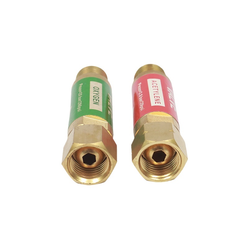 Full Copper Oxygen Acetylene Flashback Arrester Flame Arrestor Safety Valve for Metal Welding Cutting Hoses - Image 3