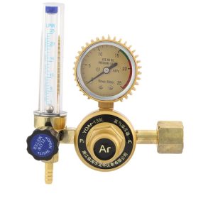 Antivibration Argon Gas Pressure Reducer YQAR-138L (0-0.35MPa Outlet) with Flow Meter (0-25 LPM) for ARC Welding Systems