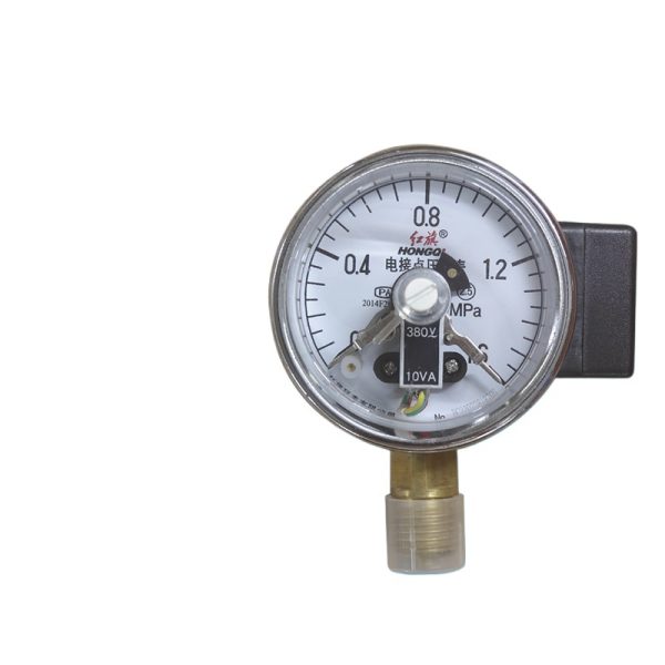 Hongqi YX-60 Electric Contact Pressure Gauge - Water Pump Water Tower Controller - 60mm Dial M14*1.5 Connection