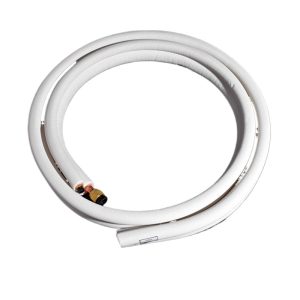 Embossed Copper HVAC Tube (6.35x0.6+15.88x0.7mm) for 3-30m AC Units, Flexible & Insulated