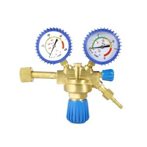 Industrial Grade European Standard Oxygen/CO2 Pressure Reducer Regulator with Dual Gauges OR-09A for Gas Cylinders
