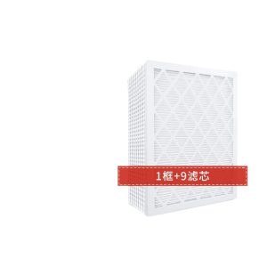 Panel Plastic Frame Air Filter 16x20x1 MERV 13 for HVAC Systems (1 Filter + 9 Refills)
