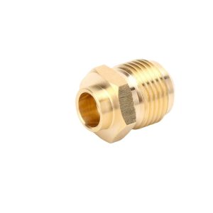 Brass Single Threaded Connector (M5 Thread) with Corrosion and Pressure Resistance, for General Hardware Applications